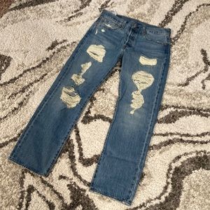 COPY - Levis 501 distressed jeans light wash men’s 32x30